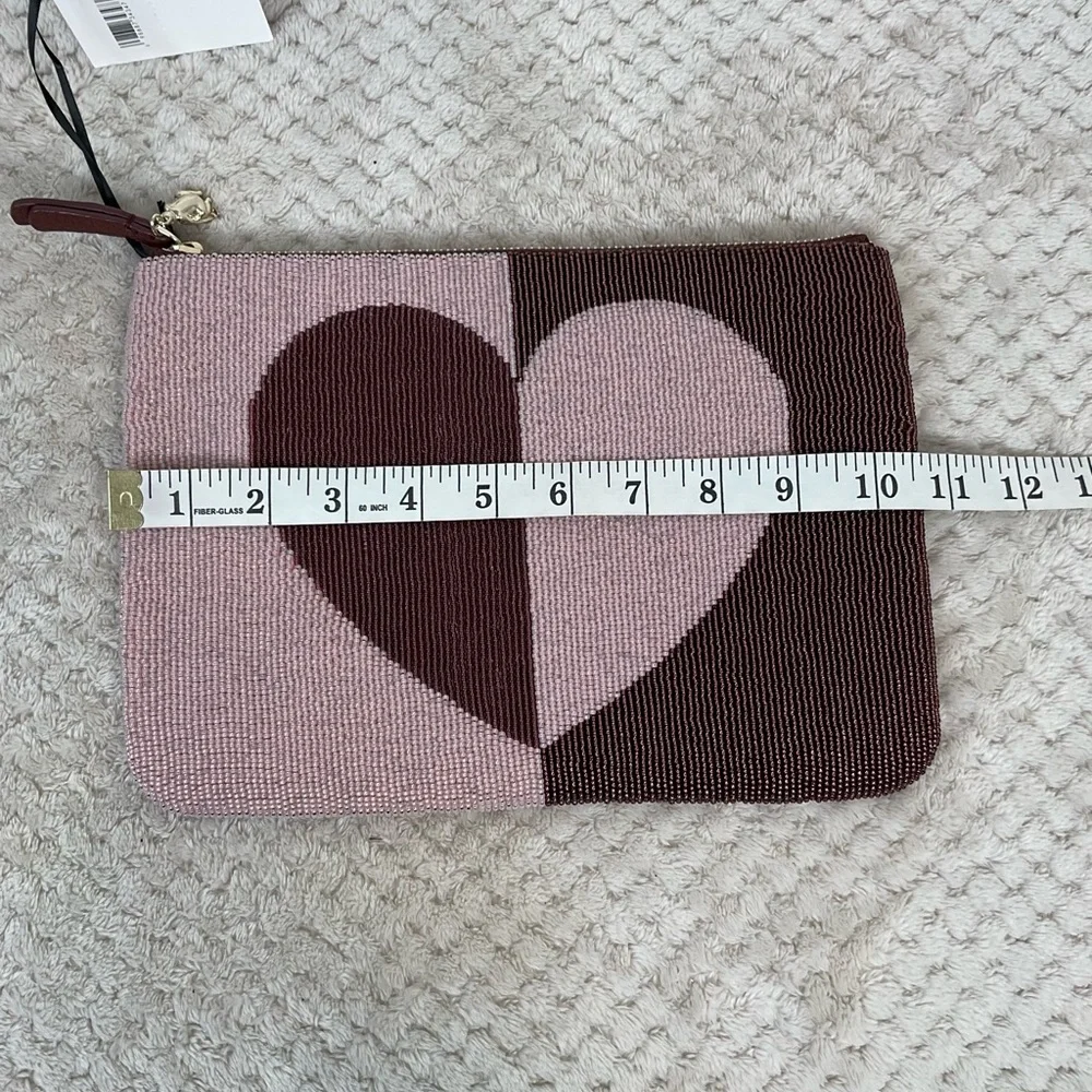 Kate Spade On Purpose Gia Heart Beaded Clutch NWT